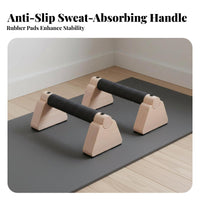 2 Pieces Wood Parallettes Stable Design Wooden Parallettes Handles Ergonomic