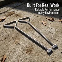 Professional Manhole Cover Hook, Heavy Duty Drain Grate Hook, Stainless Steel Manhole Cover Lifter, Utility Work Manhole Hook, Outdoor Use Cover Hook