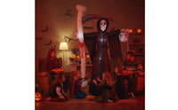 Realistic Inflatable Grim Reaper with Blade Eye-Catching Inflatable Grim Reaper Tall Giant for Yard, Garden, Porch