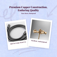 Copper shower set with temp control