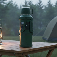 Large Capacity Insulated Bottle with Handle Watertight Large Capacity Vacuum Container Non-Slip Bottom Portable Insulated Water Bottle for Travel