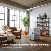 Riveted Pilot End Table Space-Saving Nightstand Multi-Functional for Entrymanner