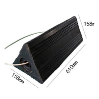 Wheel Chock Ribbed Rubber Wheel Chock Anti-Slip for Parking, Garage