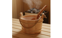 4L Wood Sauna Pail Long-Lasting Spa Equipment Handmade for Steam Room