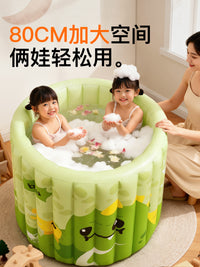 儿童充气泡澡桶家用婴儿游泳桶可折叠新生儿游泳池大人小孩沐浴桶