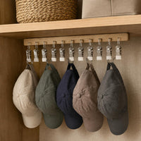 30 Pieces Pull out Hat Organizer Space-Saving Storage Accessory for Wardrobe