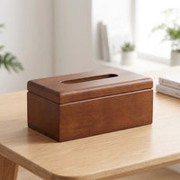 Tissue Box Holder for Home Office, Solid Wood Rectangular Tissue Box in Dark Brown, Custom Napkin Dispenser, Tissue Boxes