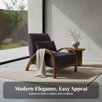 3 Pieces 2 Armchairs and 1 Side Table Wabi-Sabi Aesthetic Conversation Set Textured Upholstery Comfy for Readers, Adults, Cafe