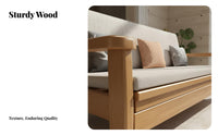 Space-Saving Pull-out Sleeper Sofa Extendable Design Living Room Furniture Adjustable Backrest Convertible Couch High-Density Cushion for Apartment Dwellers, Homeowners with Small Areas, Guest Hosts, Balcony, Bedroom, Home Office