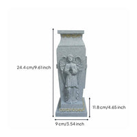 Angel Cross Vase Outdoor Safe Grave Flower Insert Stone Look for Garden