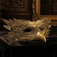 Eagle Mask Sculpted Bird Mask with Beak Molded Rigid for Partygoers, Masquerade, Halloween