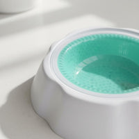 Round Pet Cooling Bowl Flared Base Cooling Pet Bowl Raised Rim for Feeding