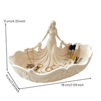 Jewelry Tray Draped Relief Trinket Dish Versatile Storage for Entryway