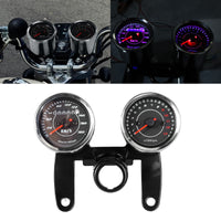 Retro Motorcycle Instrument Bracket with Speedometer and Tachometer Set