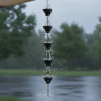 Bell Rain Chain Functional Drainage Hanging Rain Chain Easy Installation Outdoor Decor for Garden