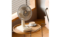Desk Fan with Metal Grille Space-Saving Retro Desktop Fan Classic for Office