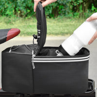 Bike Rear Seat Bag Water Resistant Cycle Trunk Bag Large Capacity Biking Accessory for Cyclists, Commuters, Night Riding