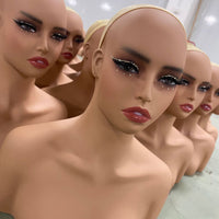 欧美热销假发头模 半身双肩假发模特头假人展示头模支架mannequin