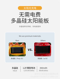 跨境新品树脂郁金香花卉太阳能造景房装饰户外庭院花园假山草坪