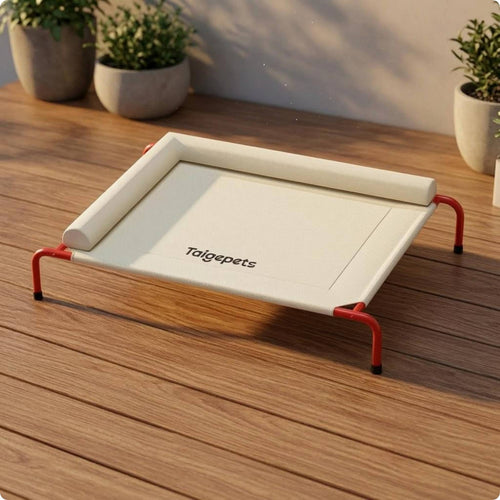 Side Cushion Dog Cot Rectangular Elevated Dog Cot Simple Design for Dogs