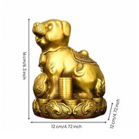 Dog Figurine with Lotus Base Sculpted Dog Sculpture Sturdy for Desk, Collectors