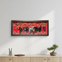 Chinese Design Relief Art Gift Paper Cut Wall Hanging