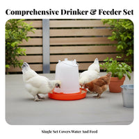 Automatic Fowl Waterer Easy to Hygienic Chick Feeder and Waterer Set Material Automatic Fowl Feeder