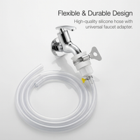 Flexible Faucet Extension Hose, Tap Extension for Kitchen Sink, Kitchen Tap Hose, Odorless Food-Grade Silicone, Universal Connector, Quick Connect