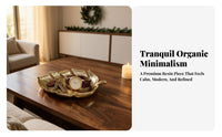 Gilded Foliage-Shaped Tray with Stem | Embossed Vein Detailing, Leaf Tray, for Vanity