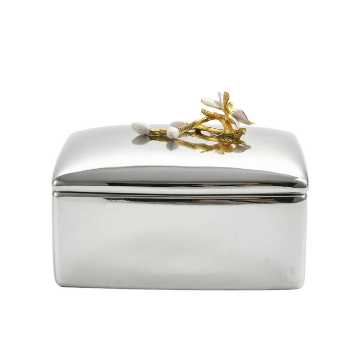 Trinket Box with Lid Mirrored Ceramic Box with Lid Sturdy for Dresser