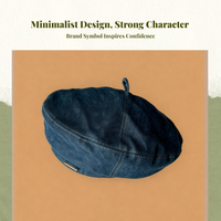 Jean Flat Top Cap, Women's Adjustable Navy Hat