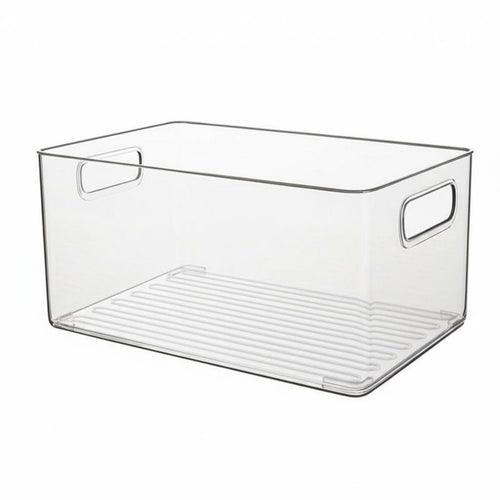 Stackable Clear Container Multi-Purpose Clear Plastic Tote Transparent View