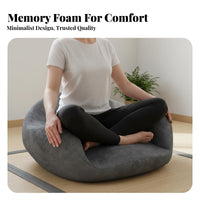 Ergonomic Meditation Cushion Non-Collapsing Cross-Legged Sitting Cushion Long-Lasting Support Memory Foam Floor Chair for Adults, Relaxation, Tea Room