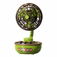 Vintage Design Table Fan Ambient Light Retro Desk Fan Quiet Function for Desktop