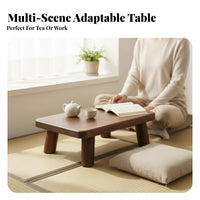 Foldable Floor Table Minimalist Design Small Desk Space-Saving Easy to Clean for Students, Bay alcove, Bedroom