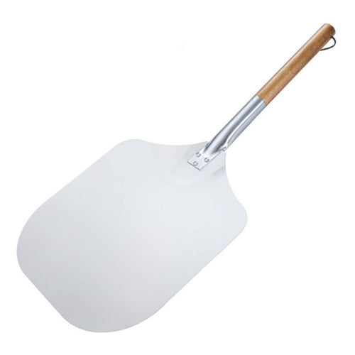 Aluminum Pizza Peel Long-Handled Pizza Paddle with Wood Handle Flat Kitchen Tool for Culinary Artists