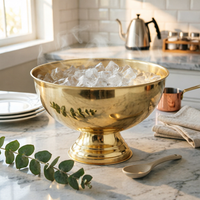 Stainless Steel Ice Bin Mirror Finish Champagne Bowl Chilling Drinks