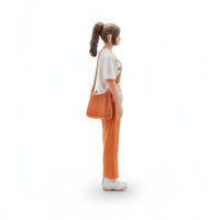 Miniature Female Figurine Standing 1/64 Scale Figure Realistic for Photographers