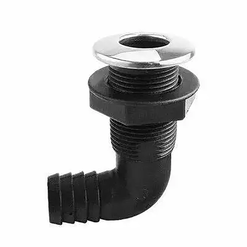 Black Nylon Elbow Outlet, Multiple Sizes, Bilge Drain, Marine Water Filler, Boat Parts