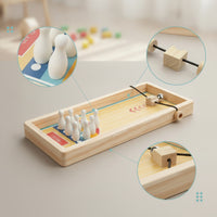Compact Bowling Game with Launcher Smooth Mini Bowling Game Miniature Toy Classic for Office Workers