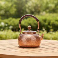 Tea Kettle with Wrapped Handle Handmade Water Boiling Pot Easy Pour for Stovetop