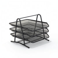 Desk Organizer with Pull-out Trays Freestanding Paper Tray Space-Saving