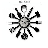 Kitchen Utensil Cookware Timepiece Easy to Hang Utensil Wall Cookware Timepiece