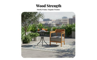Woven Rope Lounge Chair Sturdy Wood Frame Indoor Furnishing Foldable Design Floor Protection for Cafe Owners, Adults