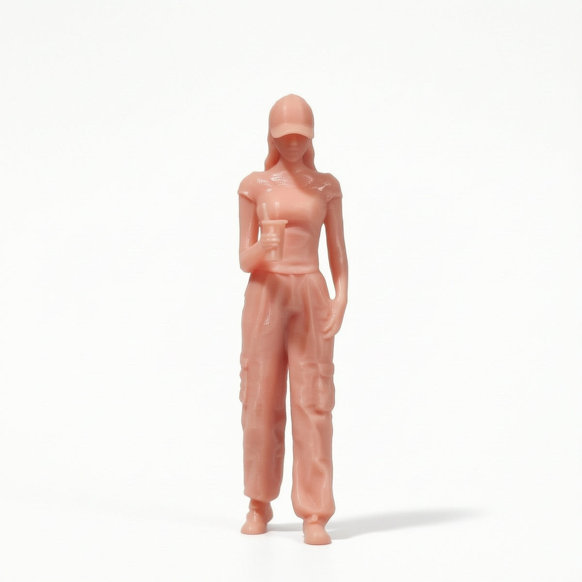Detailed Miniature Standing Figure Collectible Female Figure Model Casual Female Figurine Compact for Collectors