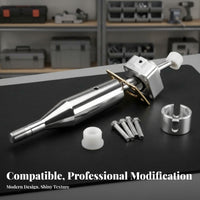 Polished Finish Gear Selector Lever Assembly Silver Aluminum Alloy Gear Lever Mounting Hardware Aluminum Gear Selector Knob Metal Collar