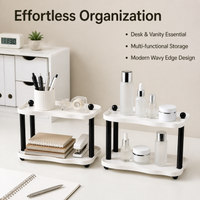 Acrylic Shelf, 2-Tier Perfume Organiser, Clear Cosmetic Organiser Shelf for Desktop, Skincare Display Rack