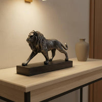 Lion Statue Luxury Look Resin Lion Figurine Gift Idea for Study, Office
