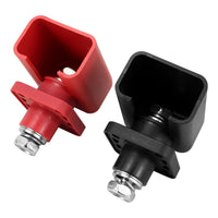 150A 200A Battery Wall-Mount Square Dual-Head Red and Black Terminal Copper Connector Kit