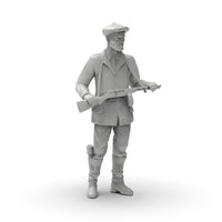 1/72二战俄军士兵1/64白模1/35小摆件微缩素体微型兵人3D打印模型